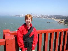 Lauren on the Golden Gate Bridge